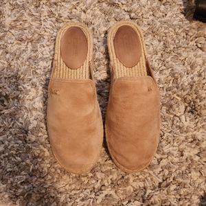 Micheal Kors Tan Suade espadrille slip on